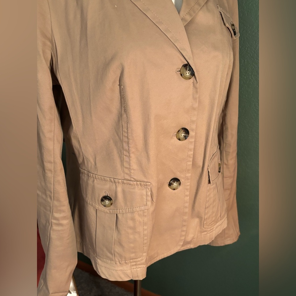 Talbots Light Brown Blazer Jacket - image 3